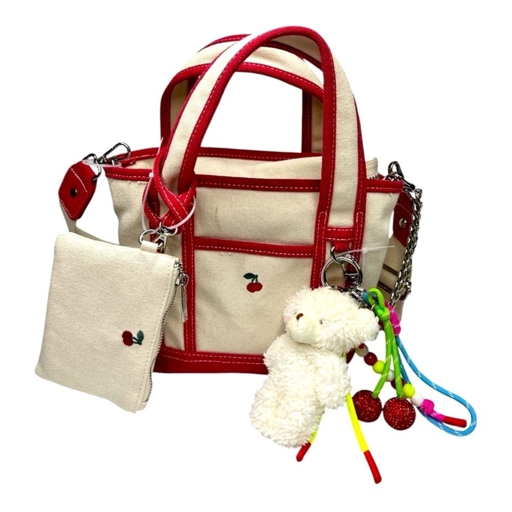 Madden Girl viral cherry tote with charms - Picture 1 of 5